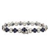 Image 2 : 14KT White Gold 12.62ctw Sapphire and Diamond Bracelet