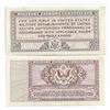 Image 2 : Lot of (2) Military Payment Certificate Notes CU