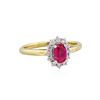 Image 1 : 14KT Yellow Gold 0.51ct Ruby and Diamond Ring