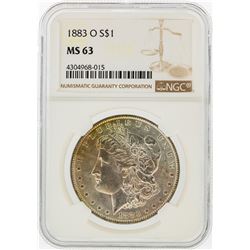 1883-O $1 Morgan Silver Dollar NGC Graded MS63