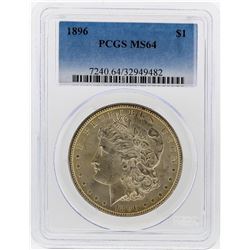 1896 $1 Morgan Silver Dollar PCGS Graded MS64