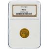 Image 1 : 1911 $2 1/2 Indian Head Gold Coin NGC Graded MS62