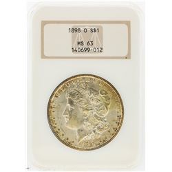 1898-O $1 Morgan Silver Dollar NGC Graded MS63