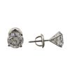 Image 2 : 14KT White Gold 3.17ctw Diamond Stud Earrings