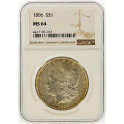 1896 $1 Morgan Silver Dollar NGC Graded MS64