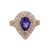 Image 2 : 14KT White Gold 1.46ct Tanzanite and Diamond Ring