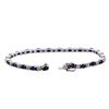 Image 3 : 14KT White Gold 5.51ctw Sapphire and Diamond Bracelet