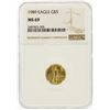 Image 1 : 1989 $5 American Gold Eagle Coin NGC Graded MS69