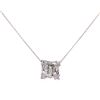 Image 1 : 14KT White Gold 0.50ctw Diamond Pendant with Chain