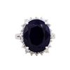 Image 2 : 14KT White Gold 12.27ct Sapphire and Diamond Ring