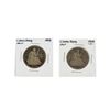 Image 1 : 1858 and 1858-O Silver Seated Liberty Half Dollar Coin Set