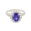Image 2 : 14KT White Gold 2.52ct Tanzanite and Diamond Ring