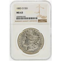 1883-O $1 Morgan Silver Dollar NGC Graded MS63