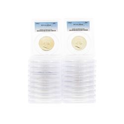 Set of (20) 1963 Franklin Half Dollar Coins PCGS Graded MS64