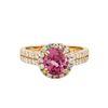 Image 2 : 18KT Rose Gold 2.29ct Spinel and Diamond Ring