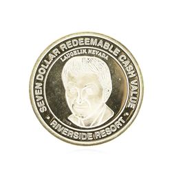 Riverside Resort $7 Casino Gaming Token .999 Silver Limited Edition