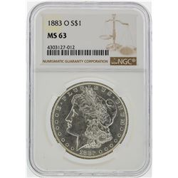1883-O $1 Morgan Silver Dollar NGC Graded MS63