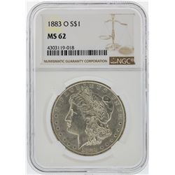 1883-O $1 Morgan Silver Dollar NGC Graded MS62