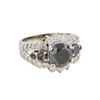 Image 1 : 14KT White Gold 4.05ctw Fancy Black Diamond Ring