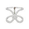 Image 2 : 14KT White Gold 0.64ctw Diamond Ring
