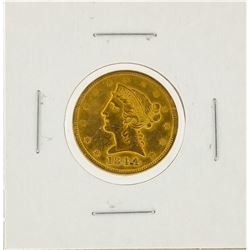1844 $5 Liberty Head Half Eagle Gold Coin