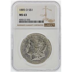 1885-O $1 Morgan Silver Dollar NGC Graded MS63