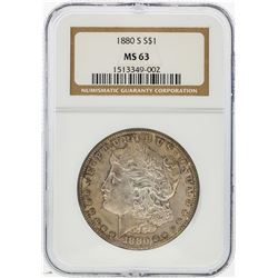 1880-S $1 Morgan Silver Dollar NGC Graded MS63