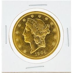 1904 $20 Liberty Head Double Eagle Gold Coin