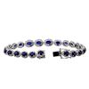 Image 3 : 14KT White Gold 11.22ctw Sapphire and Diamond Bracelet