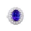 Image 2 : Platinum GIA 7.73ct Tanzanite and Diamond Ring