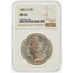 1883-O $1 Morgan Silver Dollar NGC Graded MS63