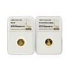 Image 1 : 1989 $5 NGC MS69 & 1989-P $5 NGC PF69 Ultra Cameo American Gold Eagle Coins