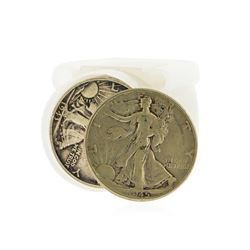 (20) Assorted 1916-1946 Circulated Silver Walking Liberty Half Dollar Coins