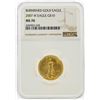 Image 1 : 2007-W $10 Burnished American Gold Eagle Coin NGC MS70