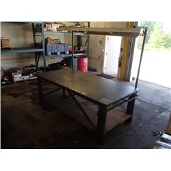 8' Steel Work Table With Pneumatic Fittings