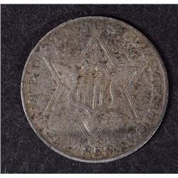 1858  3-CENT SILVER ORIGINAL VF NICE