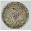 Image 2 : 1854 SEATED LIBERTY QUARTER XF/AU  COLOR OBVERSE