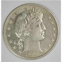 1903-O BARBER HALF DOLLAR, AU/UNC  VERY NICE, SEMI-KEY DATE