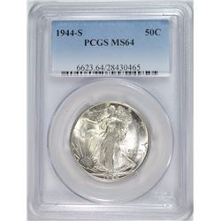 1944-S WALKING LIBERTY HALF DOLLAR PCGS MS-64