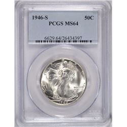 1946-S WALKING LIBERTY HALF DOLLAR PCGS MS-64
