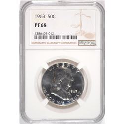1963 FRANKLIN HALF DOLLAR, NGC PF-68