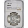 Image 1 : 1887 MORGAN SILVER DOLLAR, NGC  MS-64+