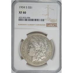 1904-S MORGAN DOLLAR NGC XF-40