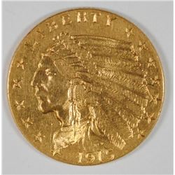 1915 $2.5 GOLD INDIAN BU