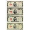 Image 1 : 4 - 1928 $5.00 RED SEALS 3- XF & 1- FINE