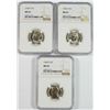 Image 1 : 1943-S & ( 2 ) 1944-D JEFFERSON NICKELS, NGC MS-65