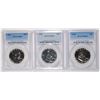 Image 1 : 1961, 1962, 1963 FRANKLIN HALF DOLLAR LOT - ALL PCGS PR65