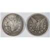 Image 2 : 1880-O GOOD, & 1900 AU CLEANED MORGAN DOLLARS