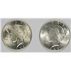Image 1 : 1922 & 1923 PEACE SILVER DOLLARS, CHOICE BU