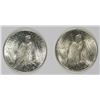 Image 2 : 1922 & 1923 PEACE SILVER DOLLARS, CHOICE BU